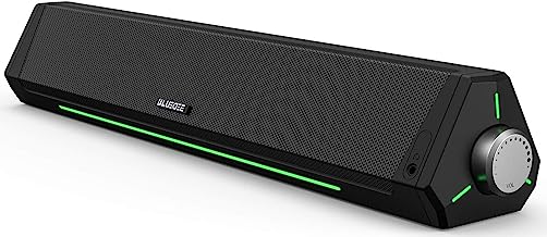 Computer Speakers, Bluetooth Soundbar, HiFi Stereo, 3.5mm Aux-in Connection, USB Powered Speakers for Desktop Monitor, PC, Laptop, Tablets