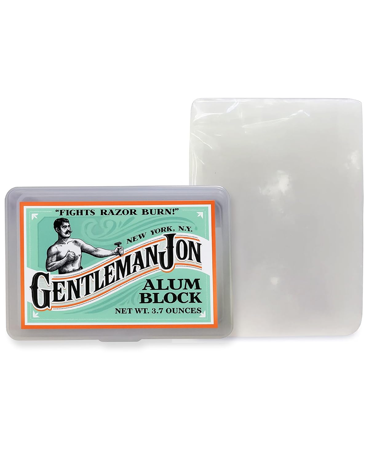 Gentleman Jon Alum Block - 3.7oz Aftershave Solution for Razor Burn Relief