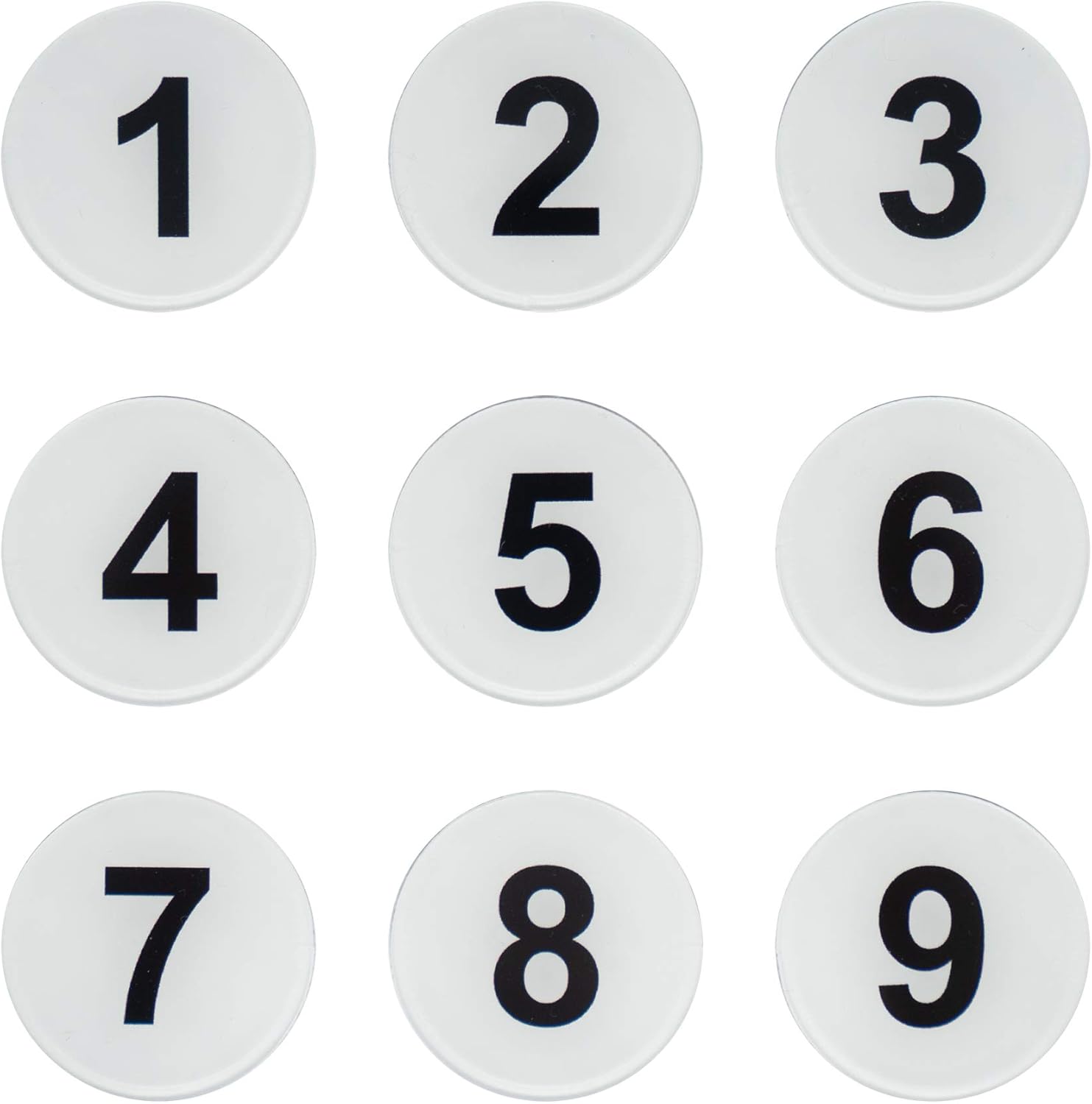 Round Locker Number Tag Sticker Room Number Door Sign with Self-Adhesive Tape (1-25, White)