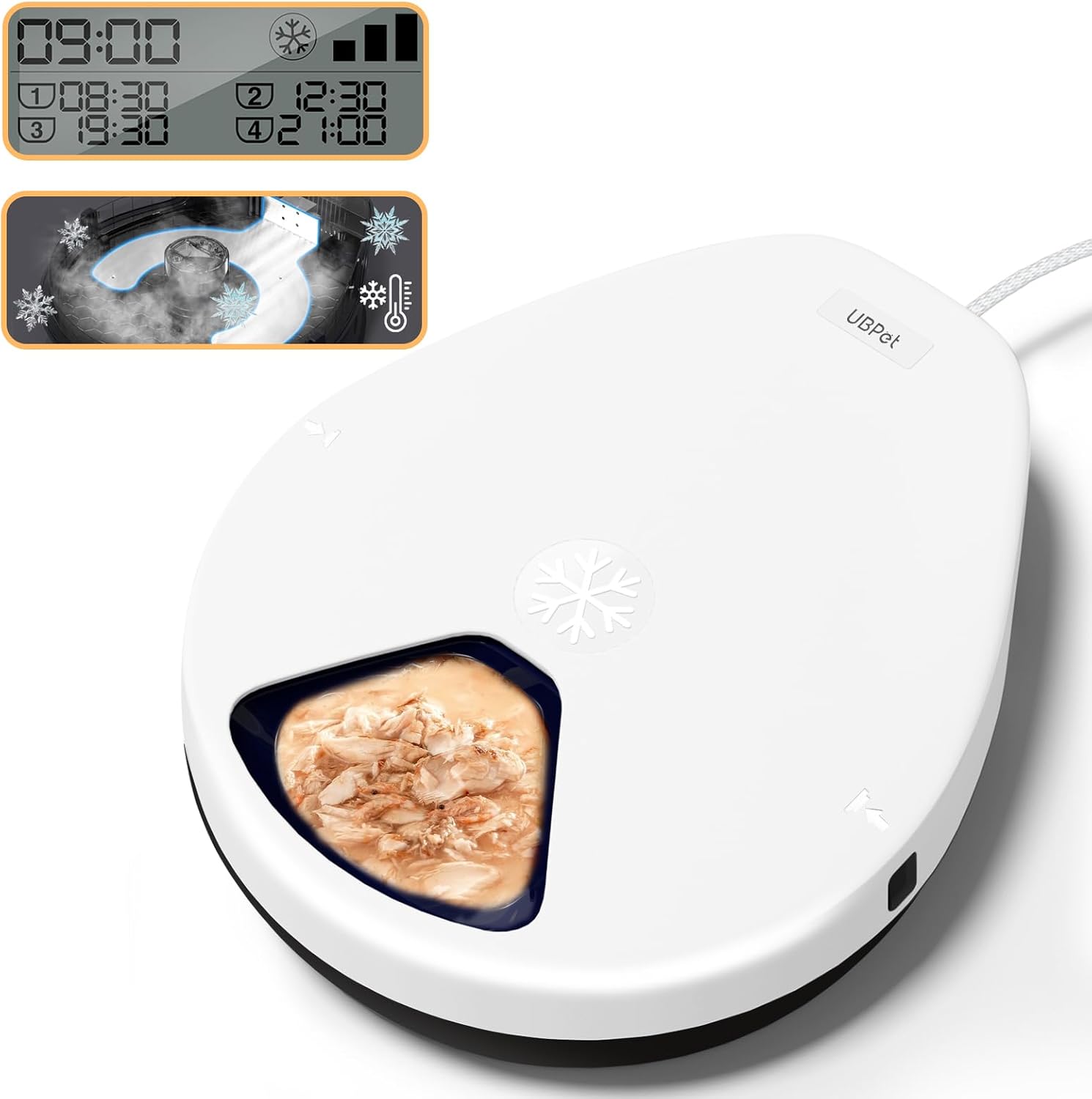 UBPET Automatic Cat Feeder Wet Food with Cooling,