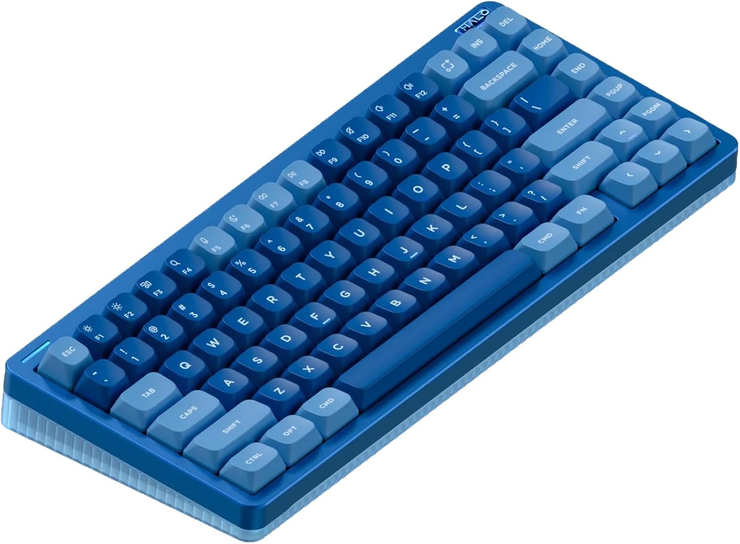 nuphy Halo75 V2 Mechancial Gaming Kyeboard,75% Wireless Hot Swappable Bluetooth Keyboard,83 Kyes RGB Backlit Keyboard,Support Bluetooth/2.4GHz/USB-C (Blue, Lemon (55gf))