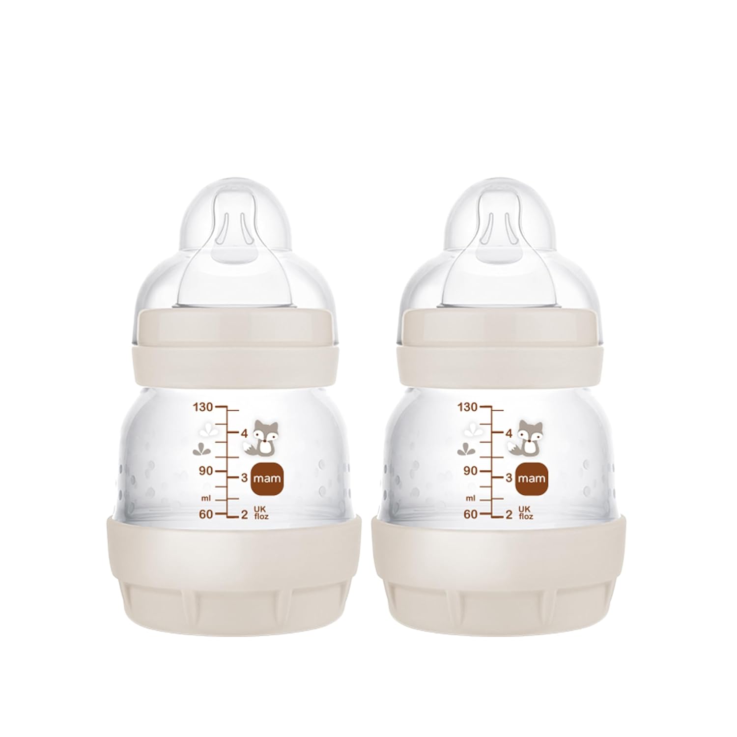 MAM Easy Start Anti-Colic Baby Bottles, Extra Slow Flow, Breastfeeding-Like Silicone Nipple Bottle, Reduces Colic, Gas, & Reflux, Easy-to-Clean, BPA-Free, Vented Baby Bottles for Newborns, 0-3 Months