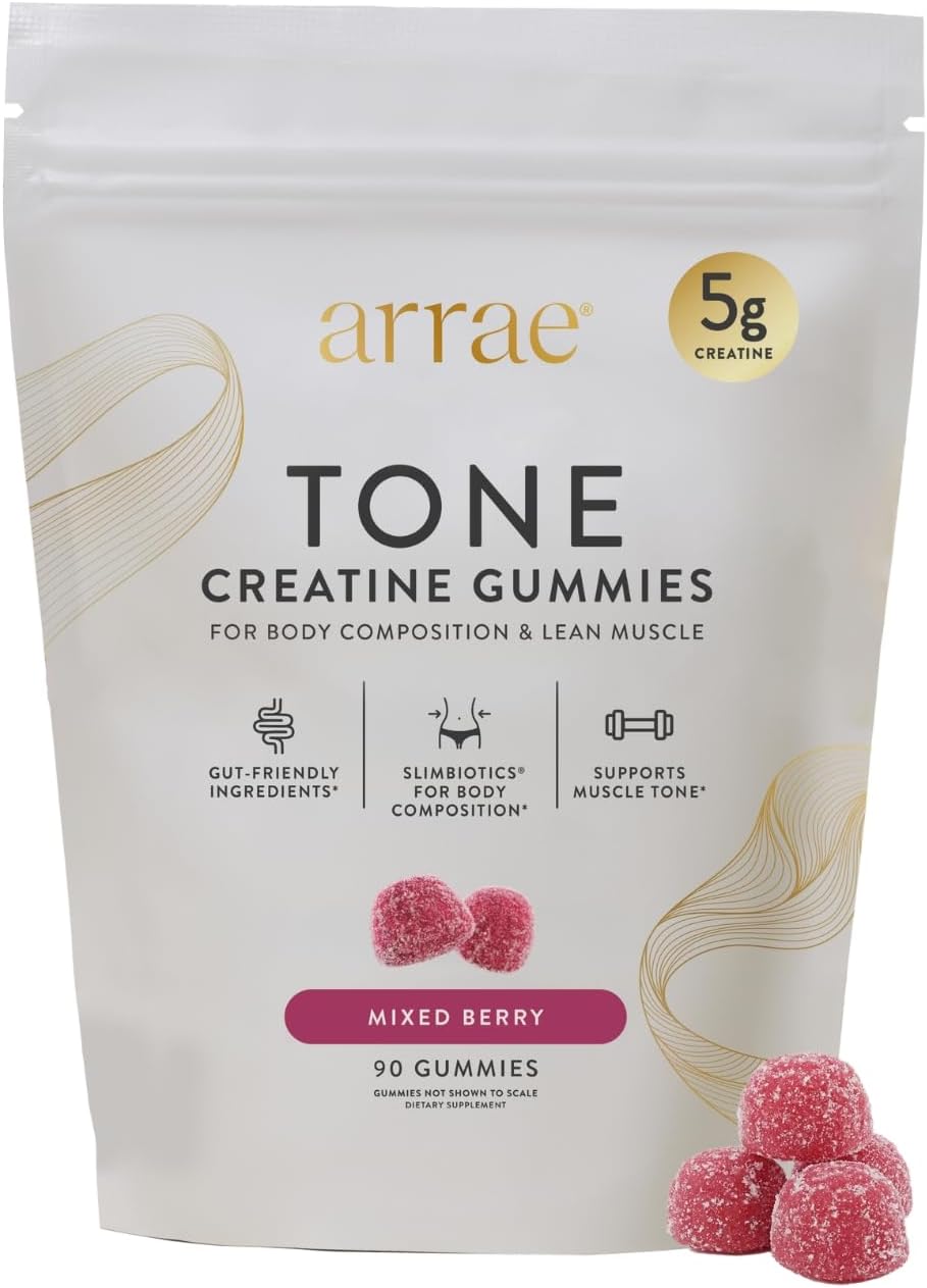Creatine Gummies for Women, Muscle & Strength, No Bloat, Mixed Berry, 90 ct