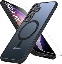 For Samsung Galaxy S23 FE Case 6.4'',Magnetic Galaxy S23 FE Case for Magsafe with Screen Protector [Military-Grade Protection] Shockproof Phone Case Samsung S23 FE Slim Protective Case S23 FE 5G,Black