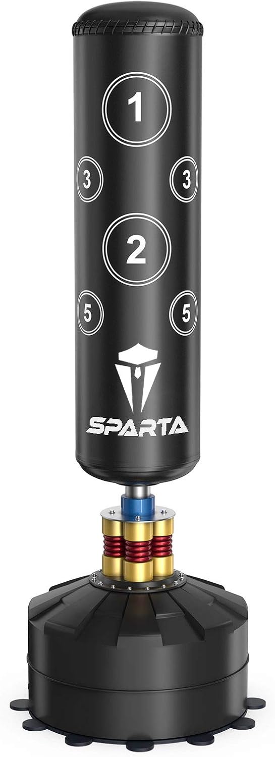 Adult Free Standing Boxing Punch Bag 6FT Heavy Duty Punching stand frame For Kickboxing, Martial Arts, MMA Dummy Home Gym Training Equipment