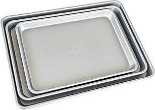 Viking Culinary Nonstick Baking Sheet 3 Piece Set, Large, Medium and Small, Aluminized Steel, 0.8. mm Gauge