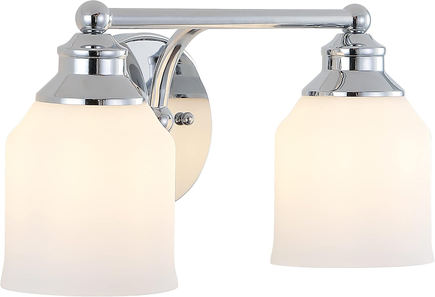 JONATHAN Y Lydia 2-Light Metal Vanity Wall Sconce 14", Chrome