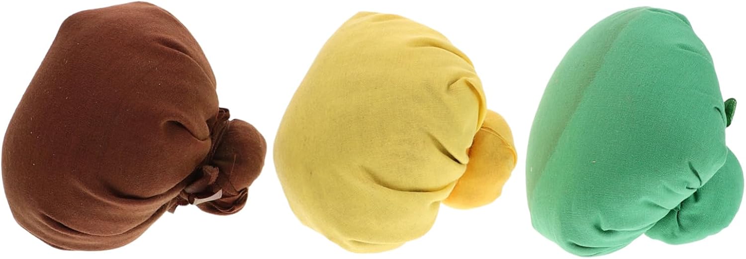 NIYANGLE 3pcs Wormwood Herbal Compress Ball Trigger Point Massage Ball Soft Spiky Massage for Muscle Relaxation and Therapy