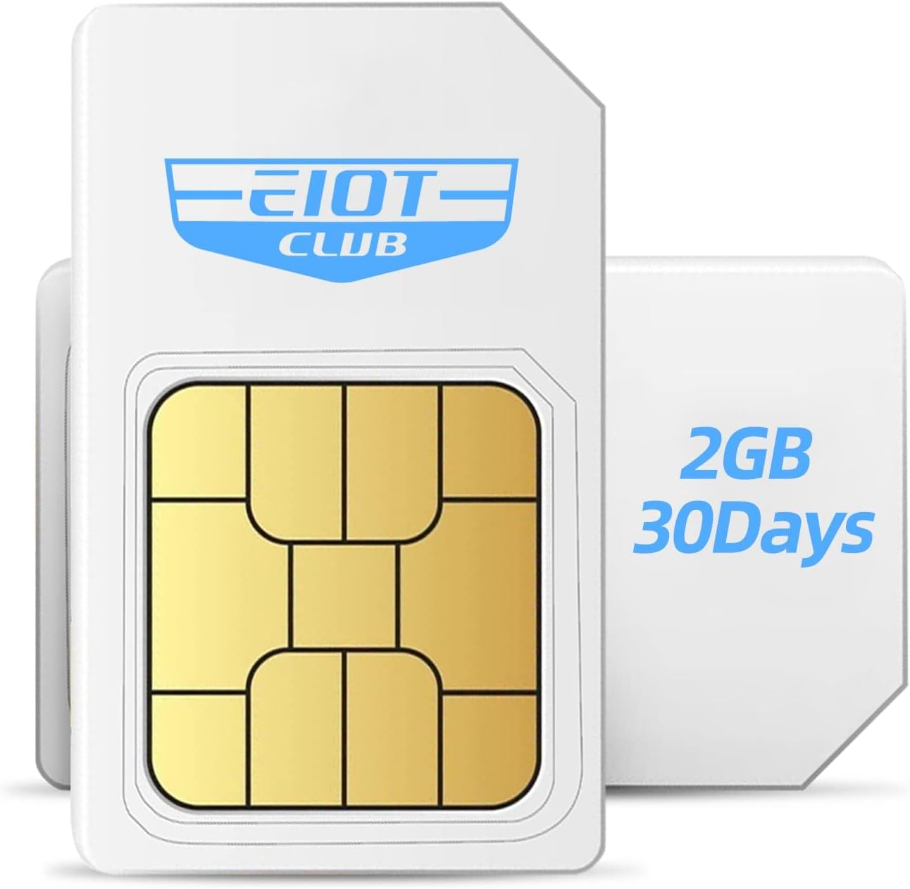 EIOTCLUB Prepaid SIM Card | 2GB 30-Day 4G LTE - USA Compatible with Nationwide Networks for Unlocked IoT Device(NOT for Voice/Text Service. for Data Use Only) (1 Pack)