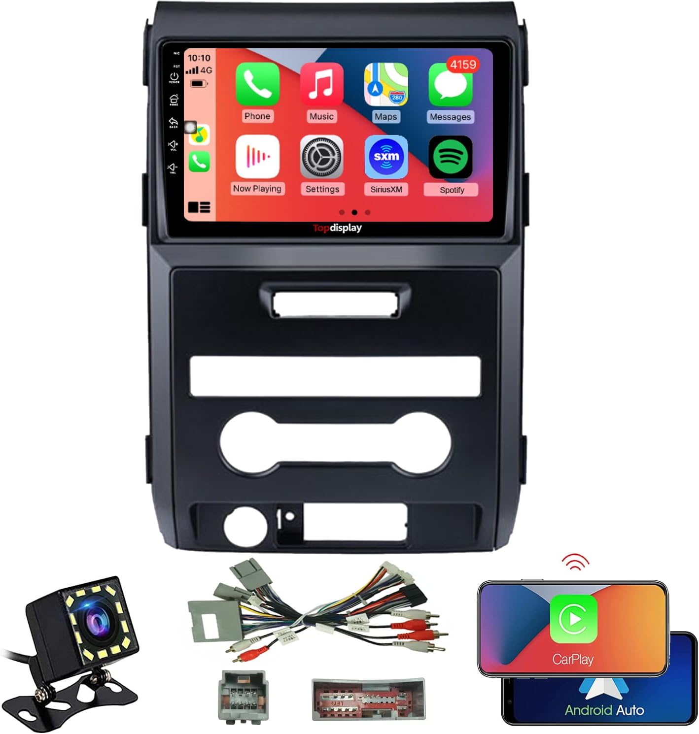 for Ford F150 Radio Upgrade 2013 2014,Android Stereo Navigation Replacement,QLED Touch Screen,8 core CPU,Support Carplay and Android Auto,Free Camera
