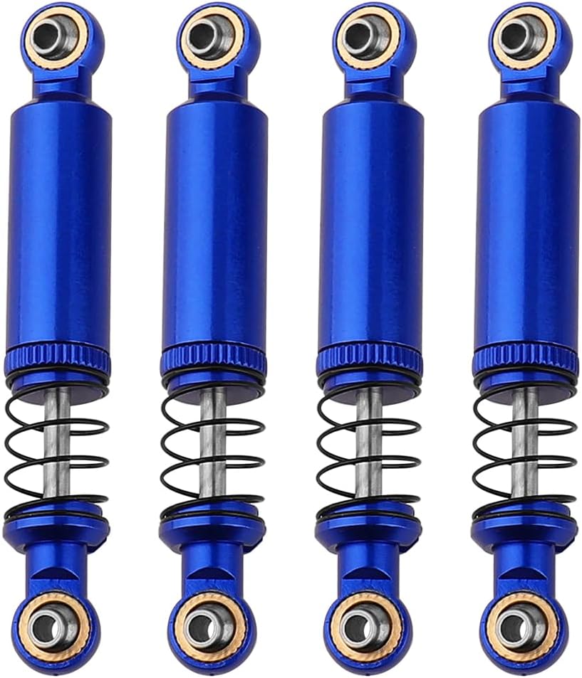 4pcs Metal Alloy Oil Shock Absorber Damper 70 80 90 100 110mm Outer Spring for 1/10 RC Crawler Axial SCX10 i ii iii Capra Tamiya CC01 D90 TRX4 HPI Upgrades (blue, 70mm)