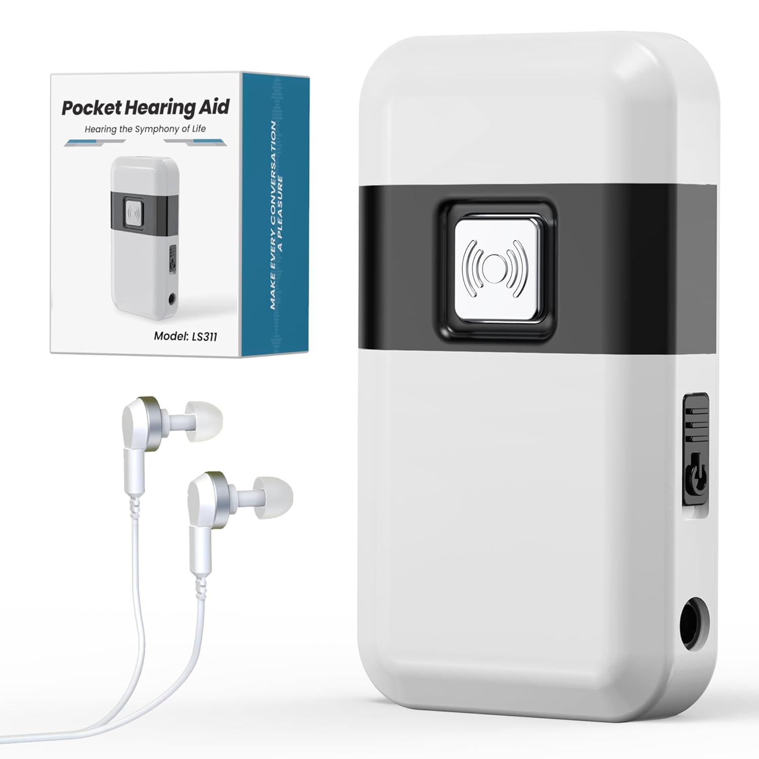 Hearing Aids, Hearing Aids for Seniors with Noise Cancelling, OTC Hearing Aids Rechargeable, 8 Volume Levels & 4 Hearing Modes, 2-Hour Fast Charging, 160-Hour Battery Life, Clear Sound Quality, Black