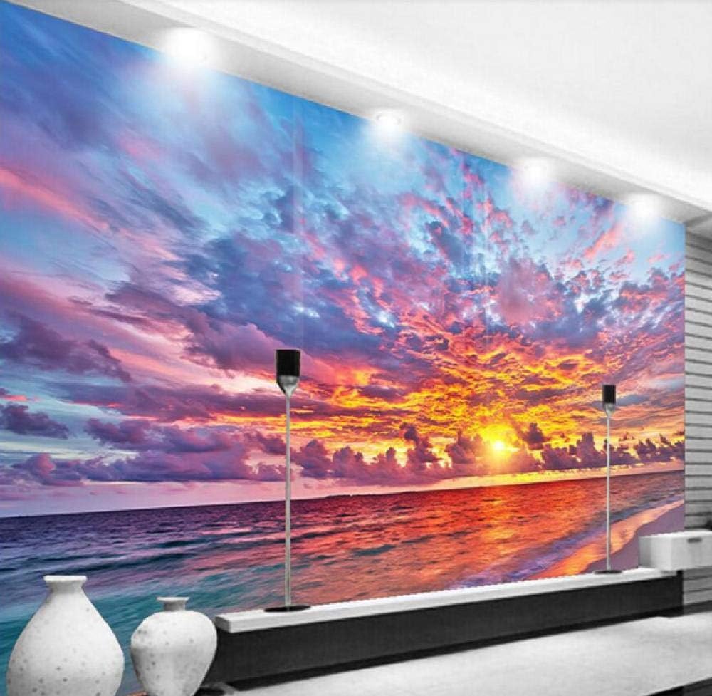 Costom Sunset Fire Burns Beautiful TV Background Wall Custom Large Mural Green Silk Wallpaper Papel de Parede para Quarto*400cmx280cm(157.4x110.2inch)