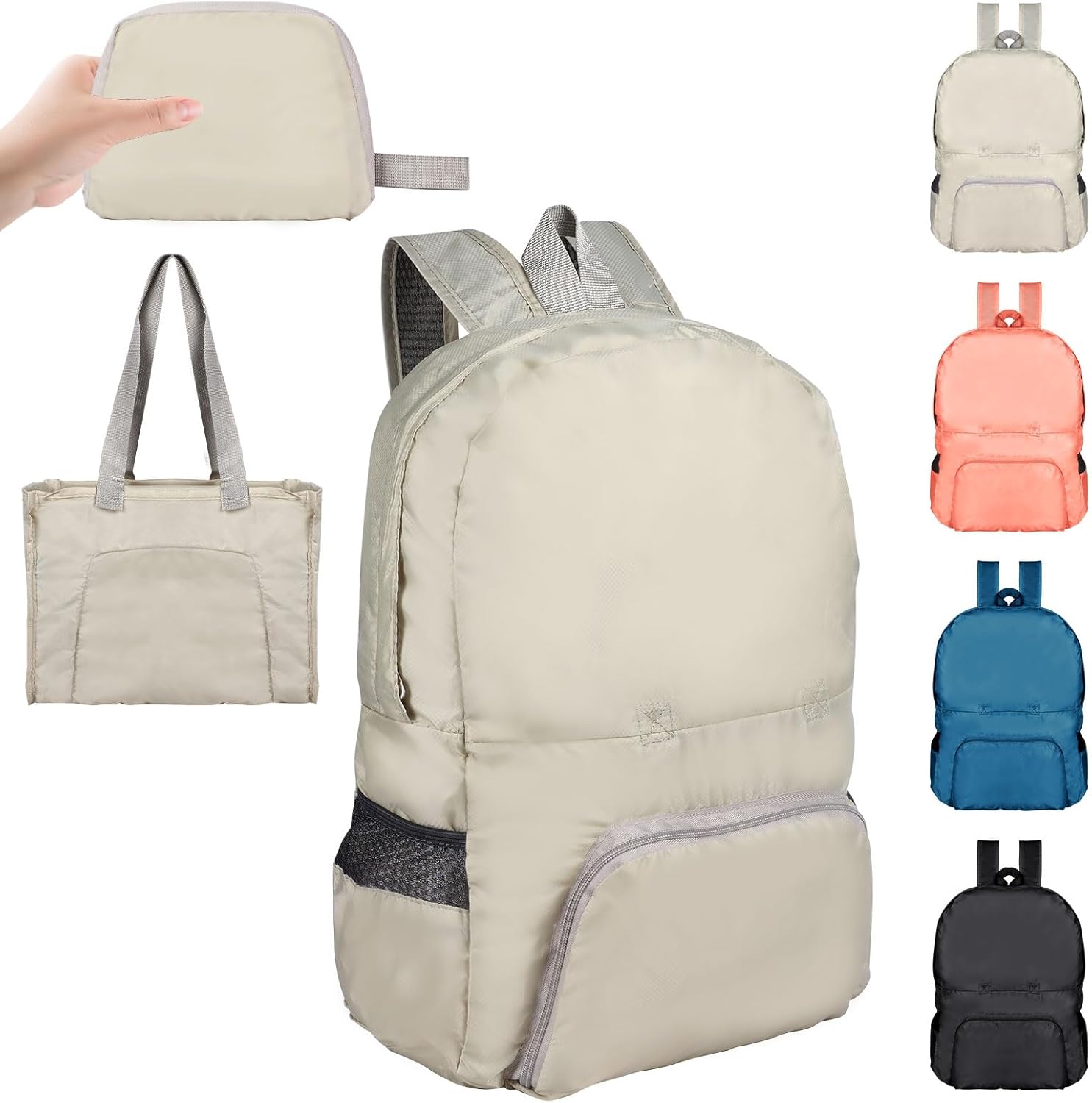 25L Ultra Lightweight Foldable Backpack, Small Rucksack Water Resistant Durable Packable Backpacks for Women Men Outdoor Camping Hiking Travelling Walking Hiking Biking Shopping