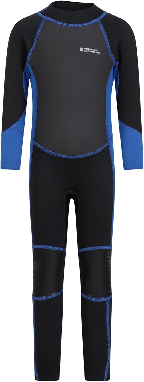 Mountain Warehouse Kids Full Wetsuit - 2.5mm Thickness, UPF50+ Sun Protection, Neoprene Children's Wetsuit, Flat Seams & Easy Glide Zip Swimming Wetsuit