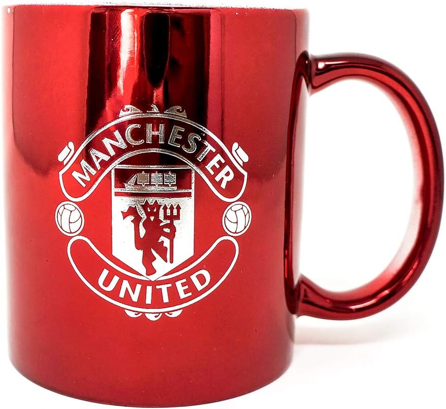 Manchester United Mug - Ceramic Metallic Red Devils Cup Football Gift
