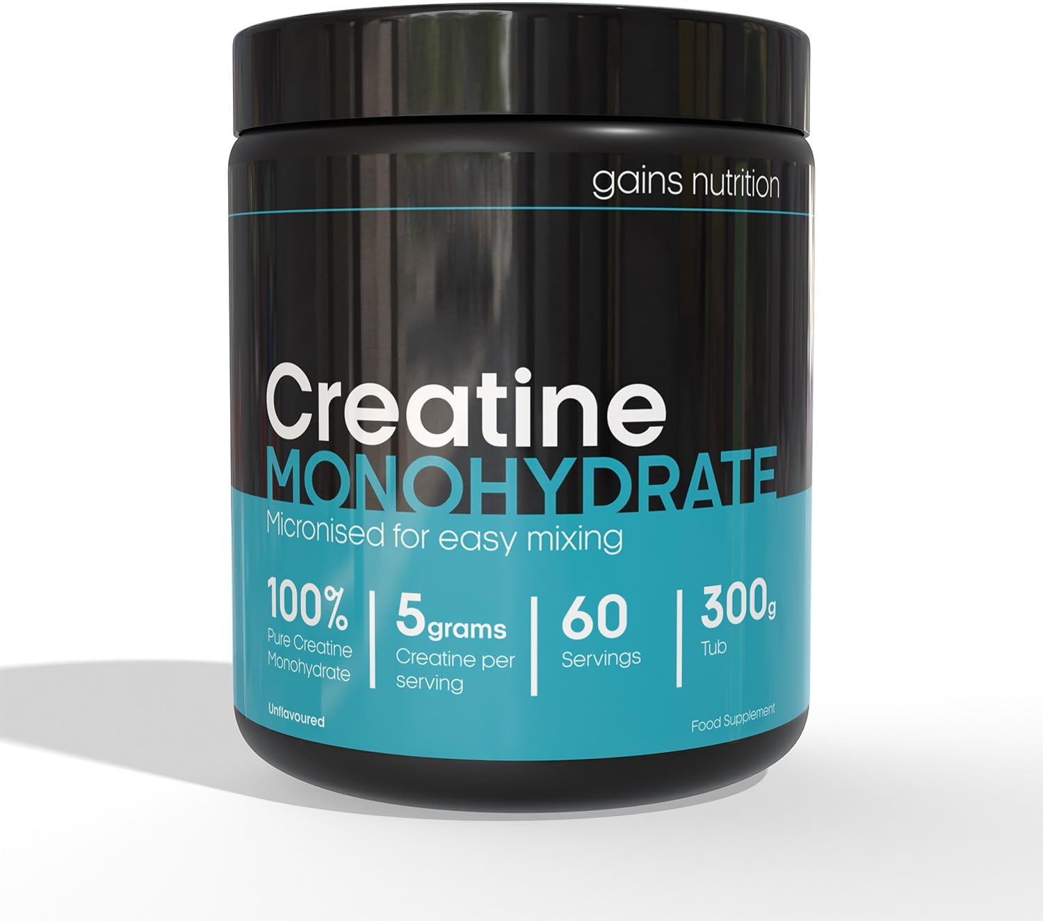 GN Creatine Powder | 300g High Strength Creatine Monohydrate Powder - 5g per Serving | Unflavoured Filler Free Creatine-Monohydrate | Non-GMO & Gluten Free