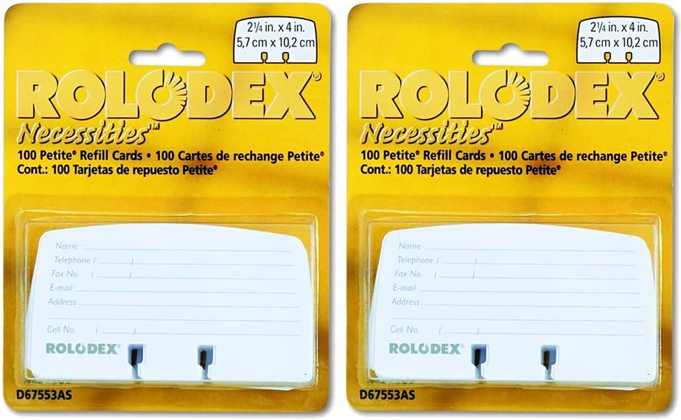 Petite Refill Cards, 2 1/4 x 4, 100 Cards/Pack