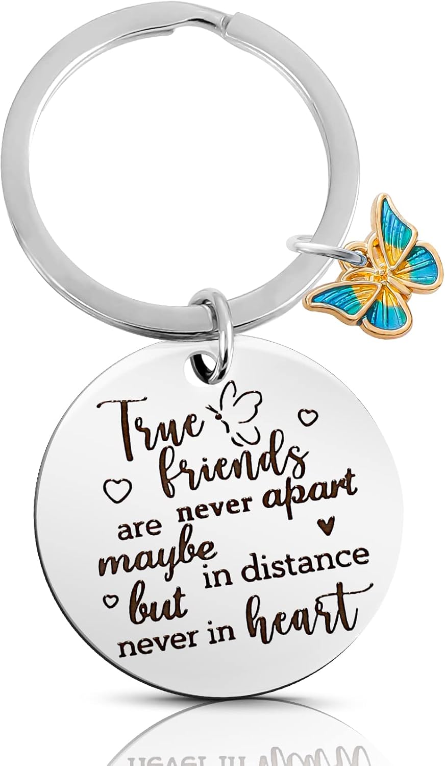 Ouligay Best Friend Keychain Friendship Gifts for Women Bestfriend Birthday Gifts for Women Bff Bestie Long Distance Friendship Best Friend Graduation Coworker Leaving Going Away Goodbye Farewell Gift