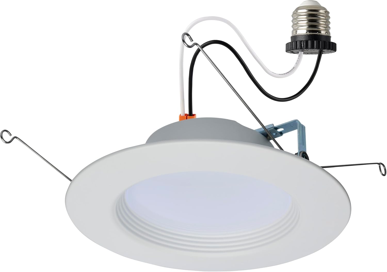 Satco LED Retrofit Downlight with Stepped Baffle, CCT Selectable 2700K/3000K/3500K/4000K/5000K, 5-6 Inch Round (High Lumen), White, 8-Pack