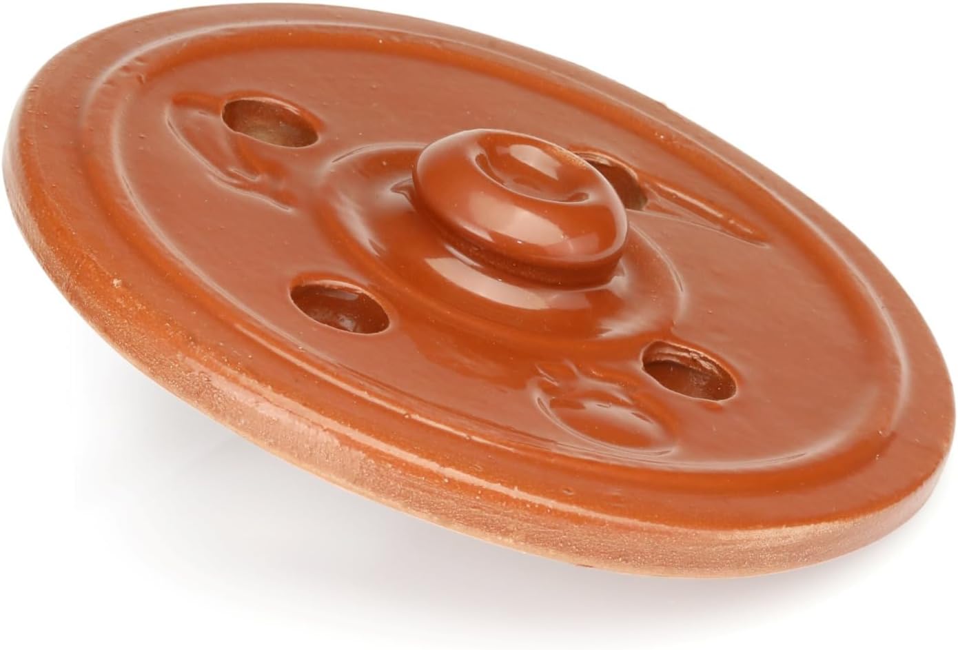 Traditional Handcrafted Clay Dolma Lid - Weighted for Dolma Cooking - Small (7.3 inches)