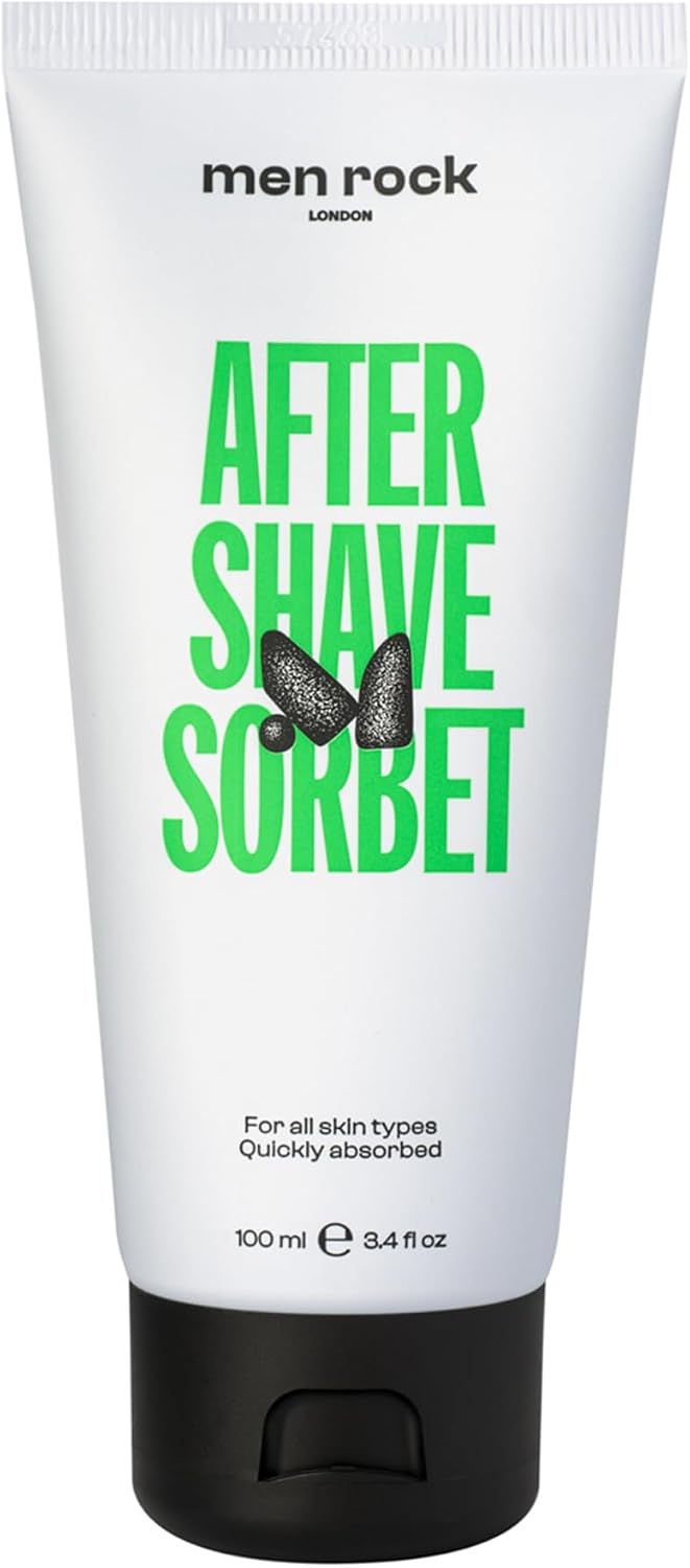 Men Rock After Shave Balm Sorbet for Men & Women – Fast Absorbing Body Balm for Ingrown Hair, Razor Bumps & Burns – Relief After Shaving & Waxing – Fresh Melon Scent – 100ml