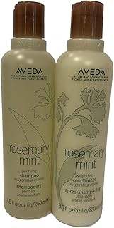 Aveda Rosemary Mint Purifying Shampoo 8.5oz & Weightless Conditioner, 8.5 Fl Oz (Pack of 2)