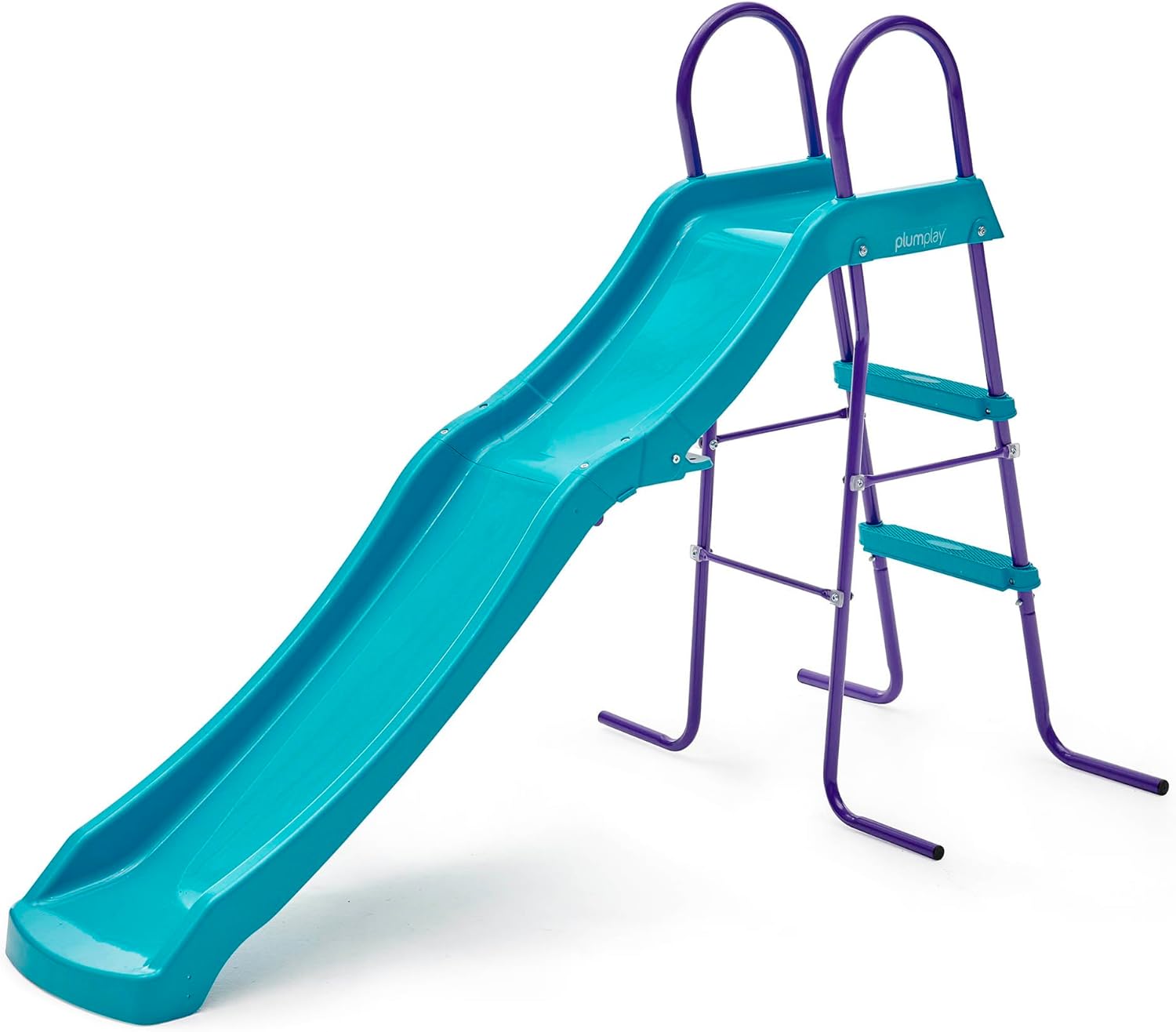 Plum Haumea Steel & Plastic 6ft Slide Wavy Design With 4-Leg Configuration, Purple