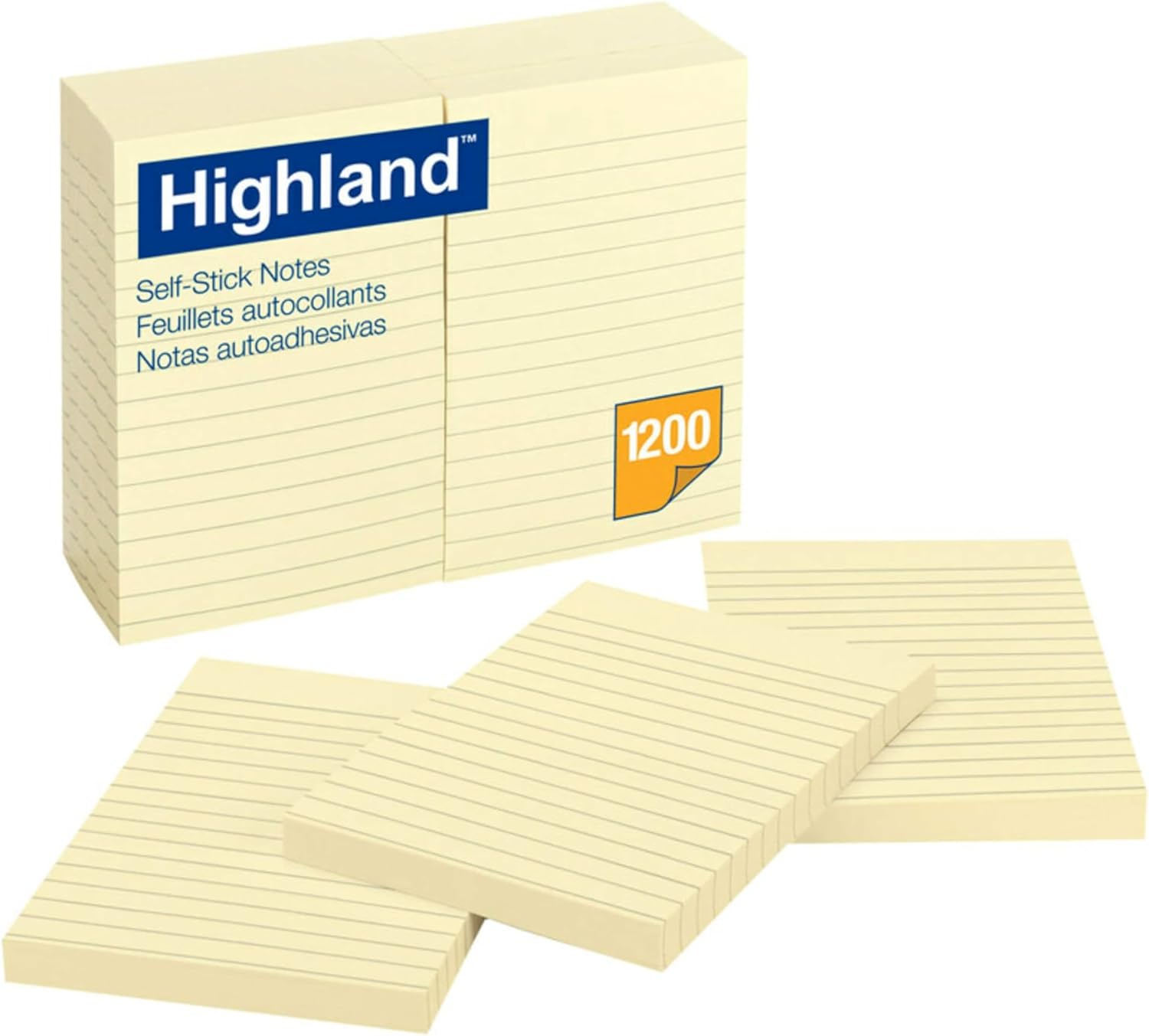 Highland Notes, 4 x 6-Inches, Yellow, 100 Sheets per pad, 12-Pads/Pack, (6609)