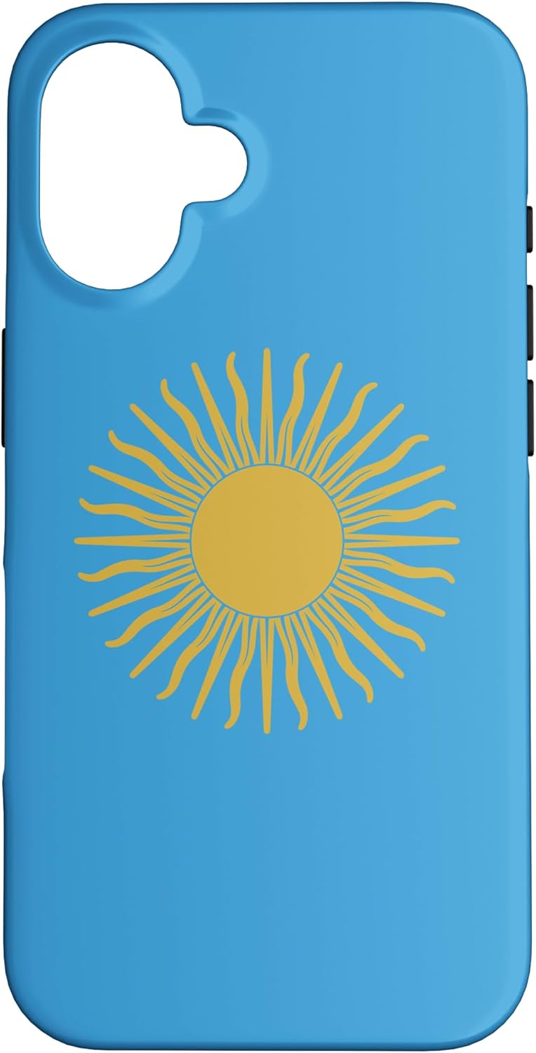 iPhone 16 Sol de Mayo Golden Sun Blue Case