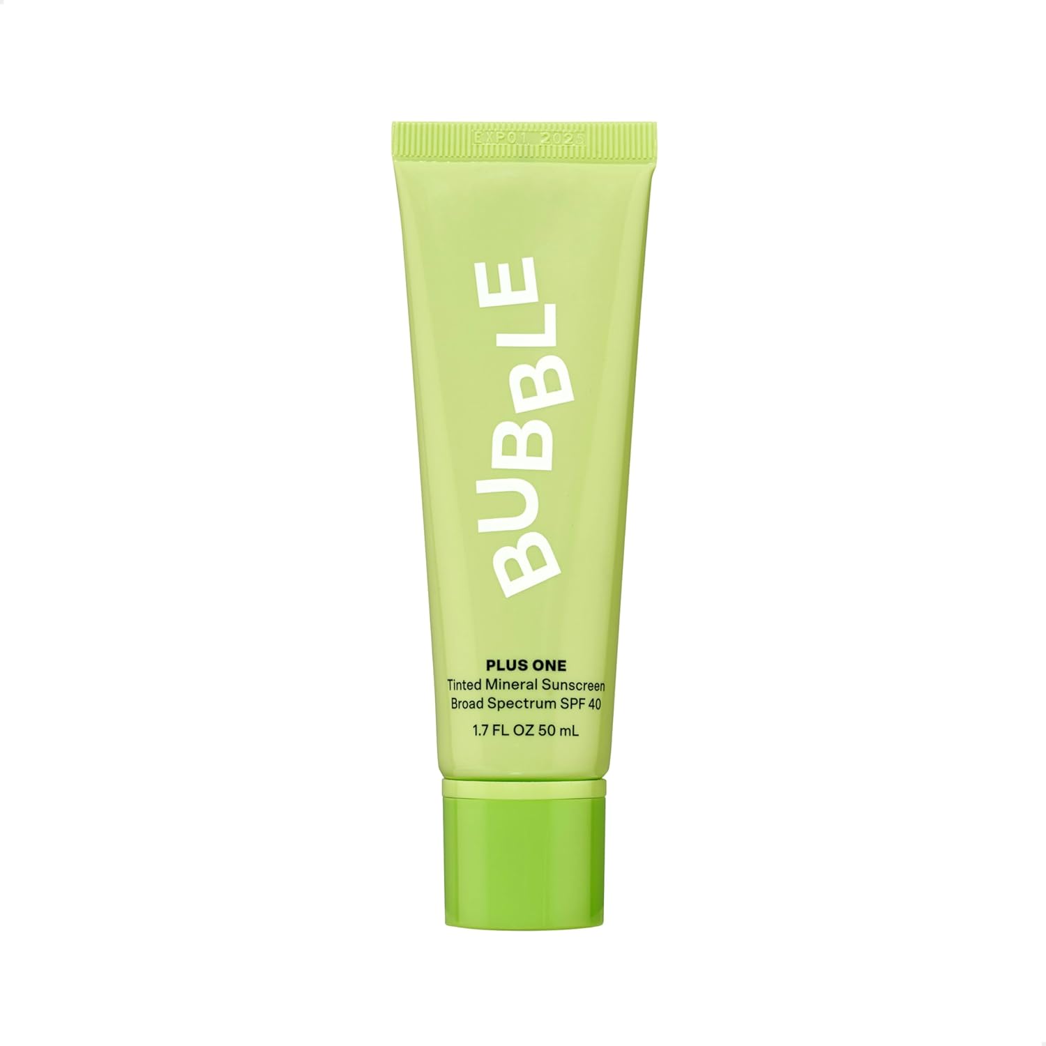 Bubble Skincare Daily Mineral Sunscreen Broad Spectrum SPF 40 - Tinted Sunscreen for Face with Zinc Oxide & Omega 3 Fatty Acids - Hydrating & Blurring Formula Suitable for All Skin Types (50ml)
