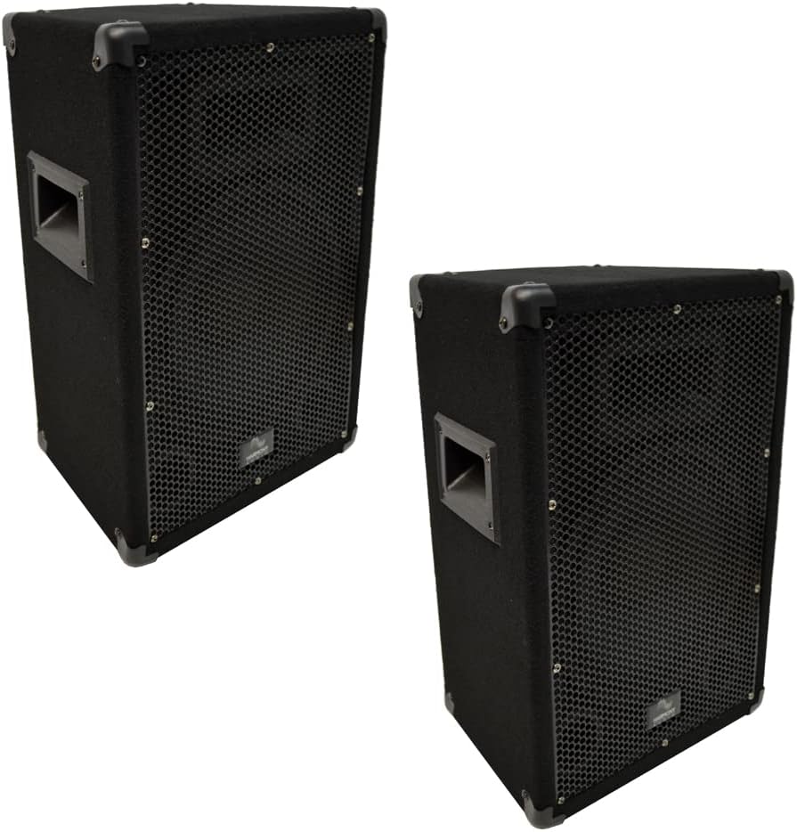 Harmony Audio 10 Inch Passive PA Speaker Pair 300W 2-Way Venue Cabinets
