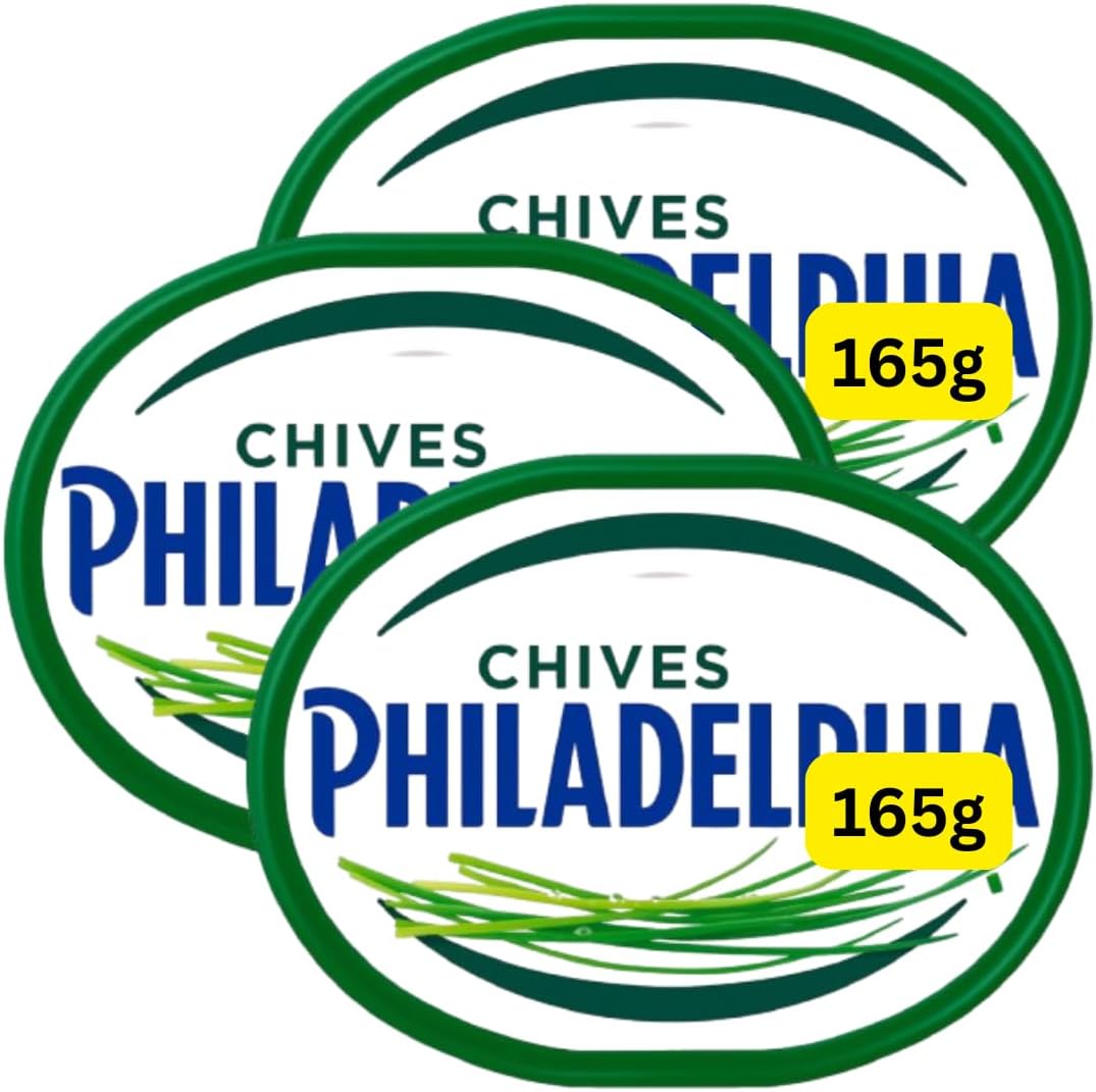 Chives Soft Cream Cheese 165g Philadelphias (3x165g)