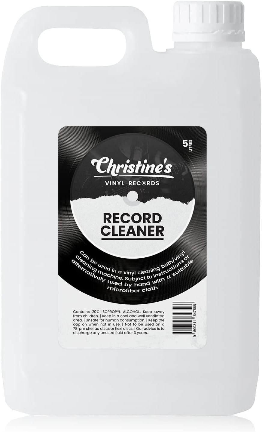 Vinyl record cleaner solution - washer cleaning liquid to remove dust and protect your LP records - purest quality (5 Litre)