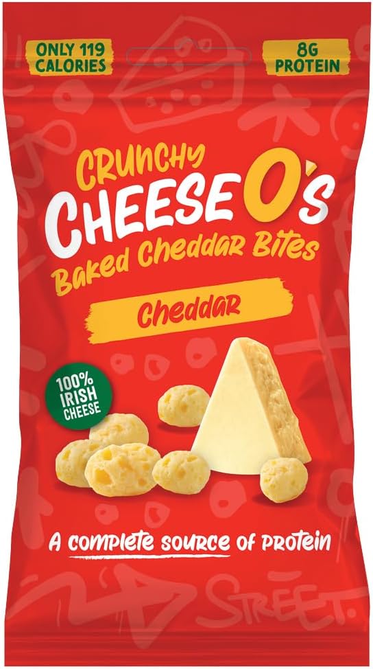 CheeseO's Crunchy Baked Cheddar Bites - Keto Snacks - High-Protein Cheese Snacks - Cheddar Multipack 10x20g - Low Carb -Gluten Free - Vegetarian