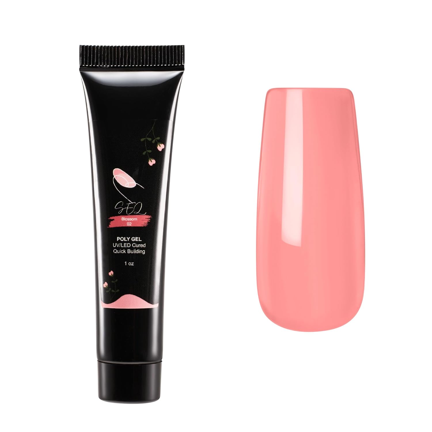 quick.simple.easy SEQ Poly Extension Gel BLOSSOM Nail Enhancement Gel for Beginner & Professional Nail Art Salon, Nail Strengthening gel, French Manicure, Trendy Nail Art Design GIFT BAG