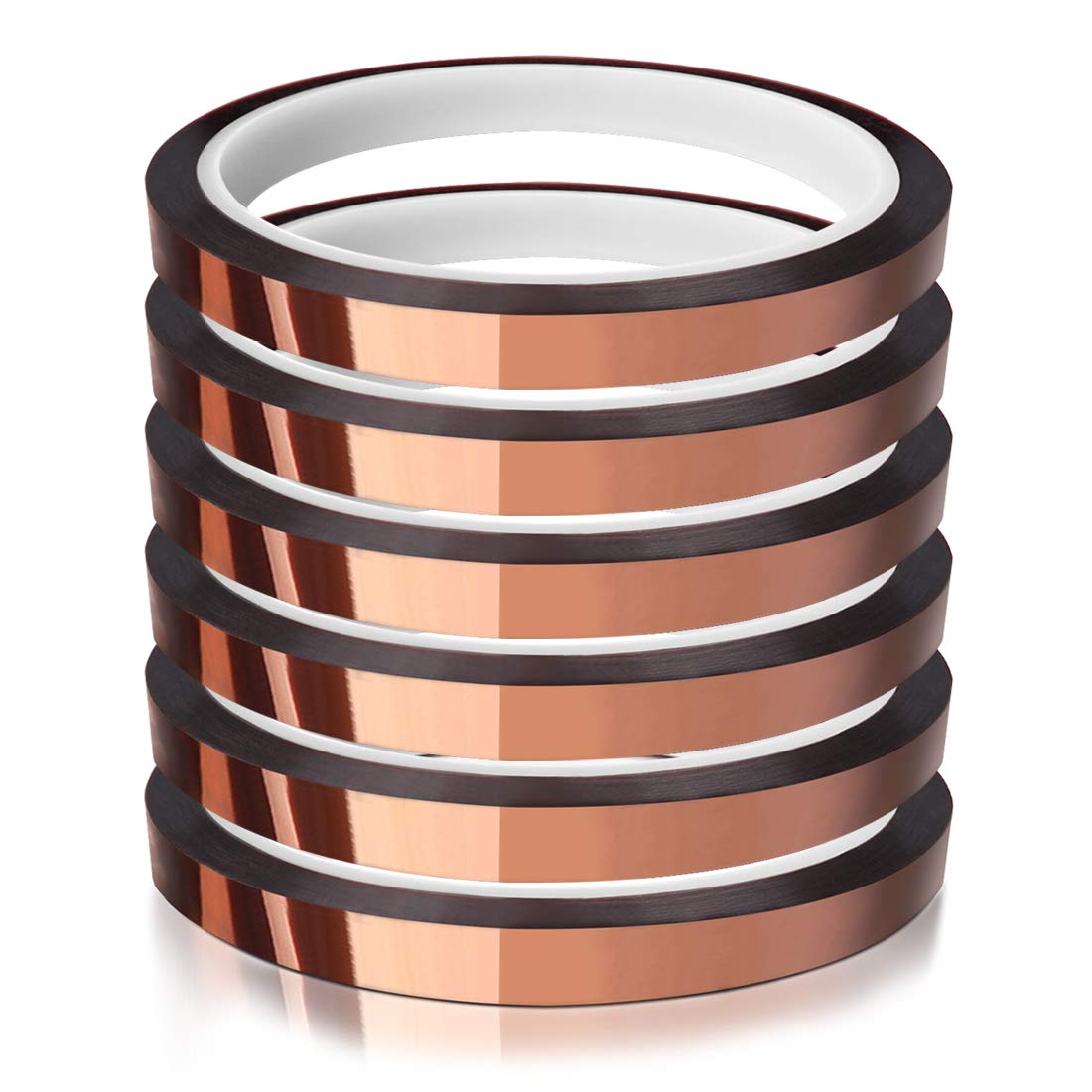 Heat Tape for Sublimation Transfer, Heat Resistant/Press, Adhesive Transfer Tape, Thermal, No Residue, 6 Rolls 10mm x33m(108ft)