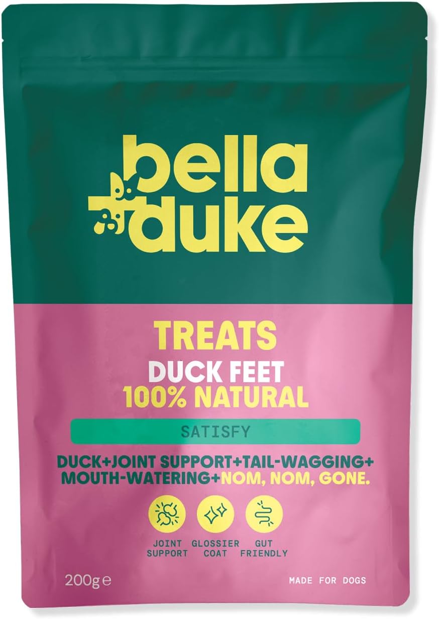 Bella & Duke Duck Feet - For Young & Old Dogs, Joint Care - Grain-Free, Gluten-Free, High Protein - Natural Alternative to Processed Treats