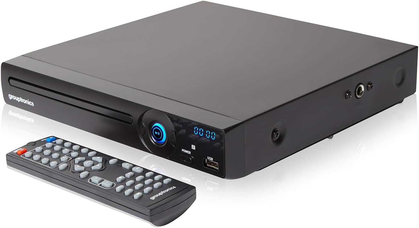 Grouptronics GTDVD-181 Compact Multi Region DVD Player & Karaoke Player with USB, HDMI & Scart Output - Easy Setup