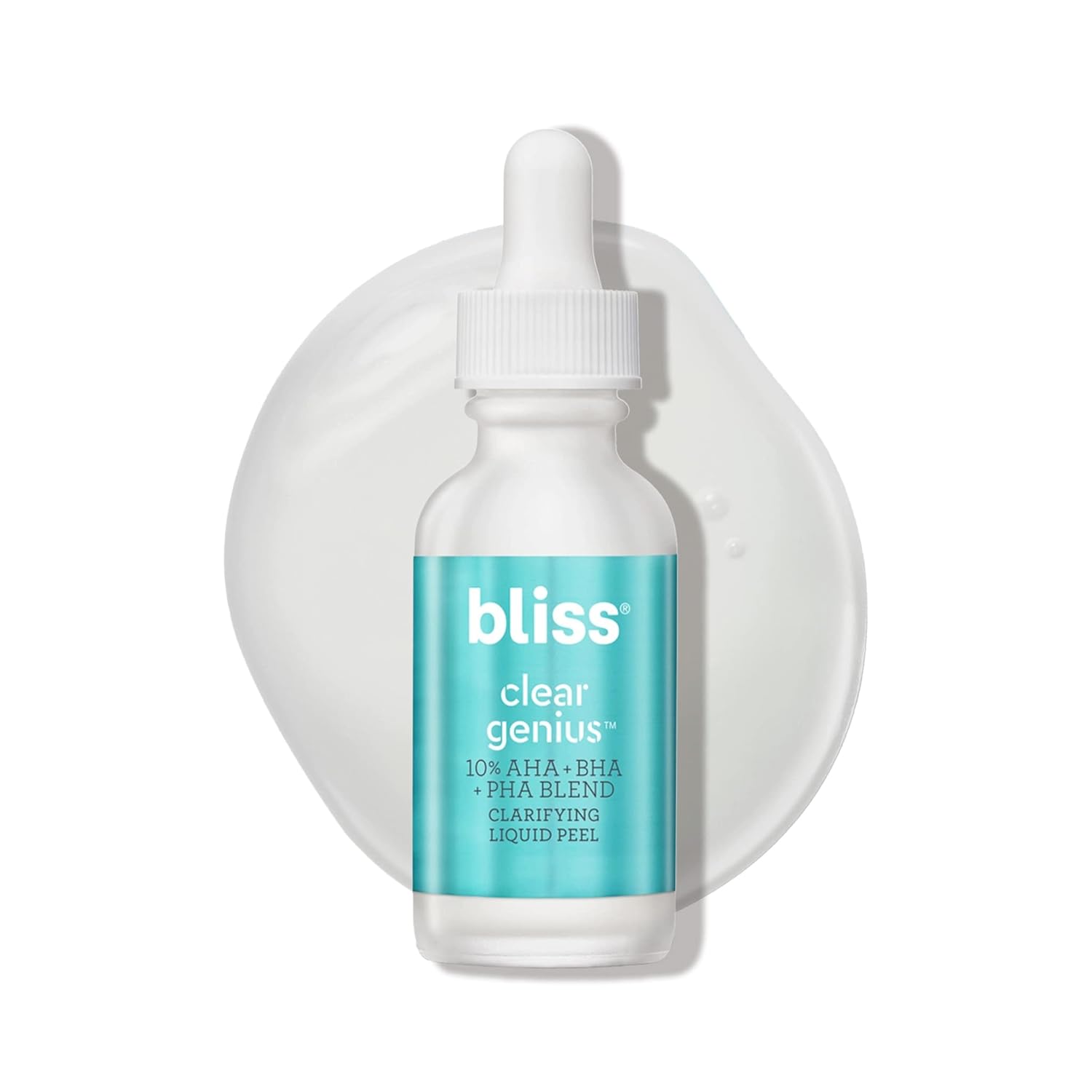 Bliss Clear Genius Clarifying Overnight Liquid Peel - 1 Fl Oz - Clear Pores & Exfoliate Skin - Non-Irritating - Clean - Vegan & Cruelty-Free