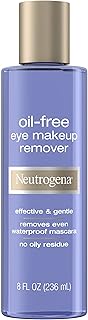 Neutrogena Gentle Oil-Free Eye Makeup Remover & Cleanser for Sensitive Eyes, Non-Greasy Makeup Remover, Removes Waterproof Mascara, Dermatologist & Ophthalmologist Tested, 8.0 fl. oz