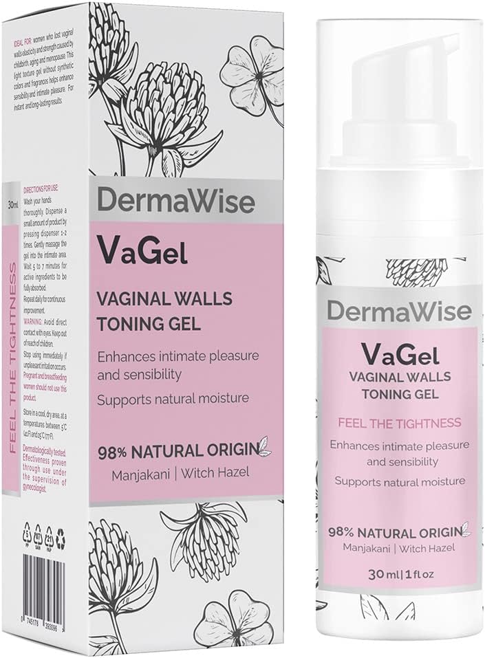 DermaWise VaGel - Vaginal Walls Toning Gel. Enhances Intimate Pleasure and Sensibility Providing Instant and Long-Lasting Results