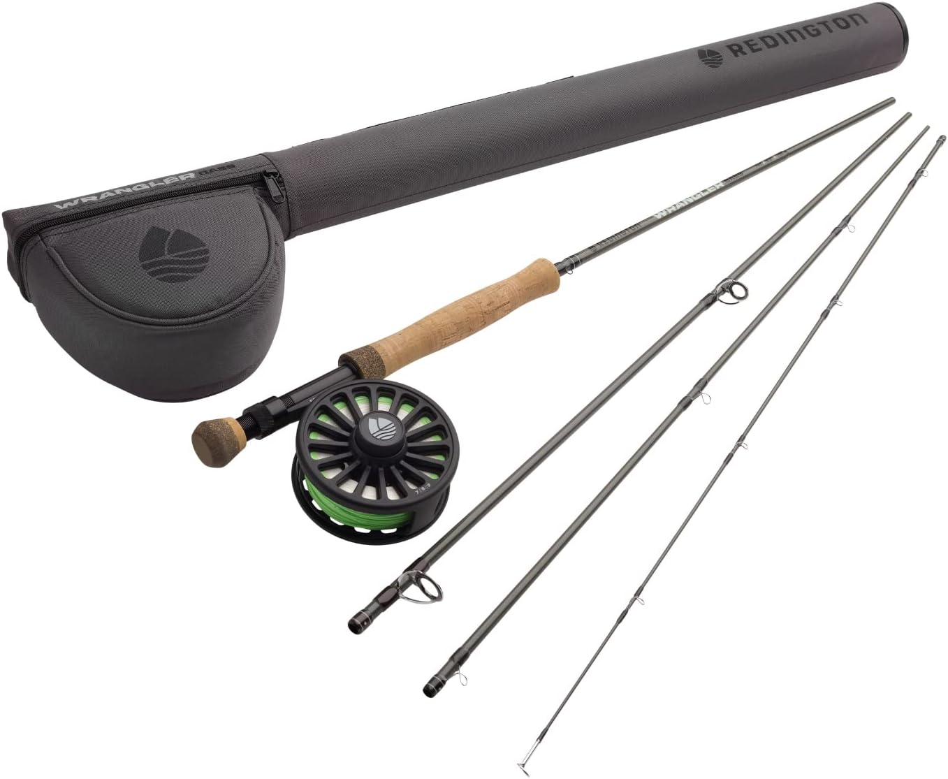 Redington Wrangler Fly Fishing Kit, Medium Fast Action Rod, Crosswater Reel, Fly Line, Leader, & Carrying Case