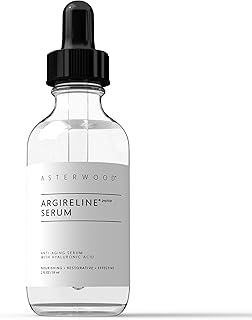 Asterwood Argireline Peptide with Hyaluronic Acid Serum Face Care, Anti Wrinkle Face Serum, Dark Spot Remover & Face Brightening Serum, Facial Skin Care Products, 2 oz Glass Bottle