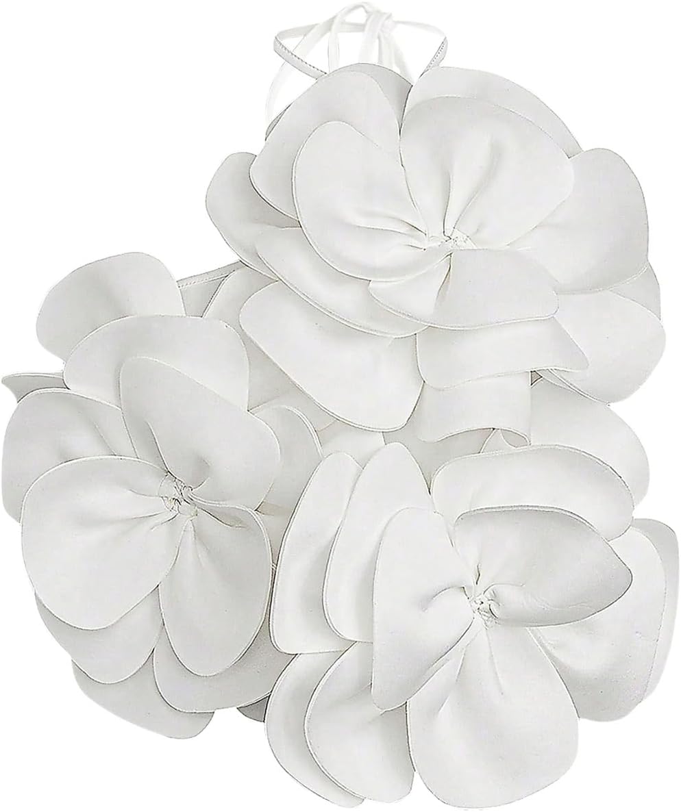 GORGLITTER Women's 3D Flower Halter Camisole Top Floral Sleeveless Going Out Country Concert Outfits