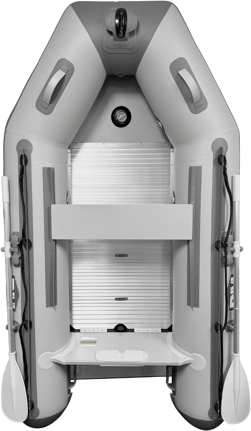 Beyond Marina Inflatable Dinghy Boat – 8.2ft 10ft 10.8ft, 3–5 Person, 5–15 HP, Heavy Duty Inflatable Fishing Boat for Adults with Aluminum Floor & Oars, USCG Approved, Certificate of Origin Included