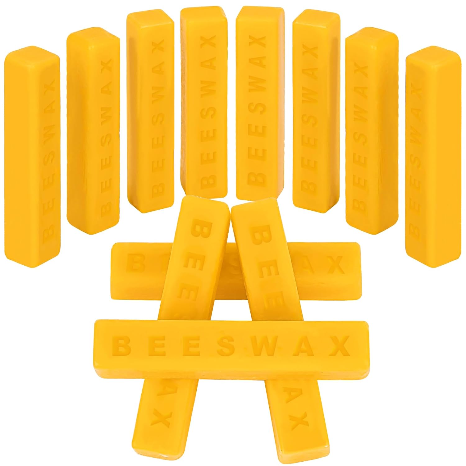 Sukh 290g(10.23oz) Yellow Beeswax-Bar - 12 Pcs Beeswax Block - Triple Filtered Wax Bar Candle Wax for Candles Making Skincare,Lip Balms,Lotions,DIY Projects,Soap