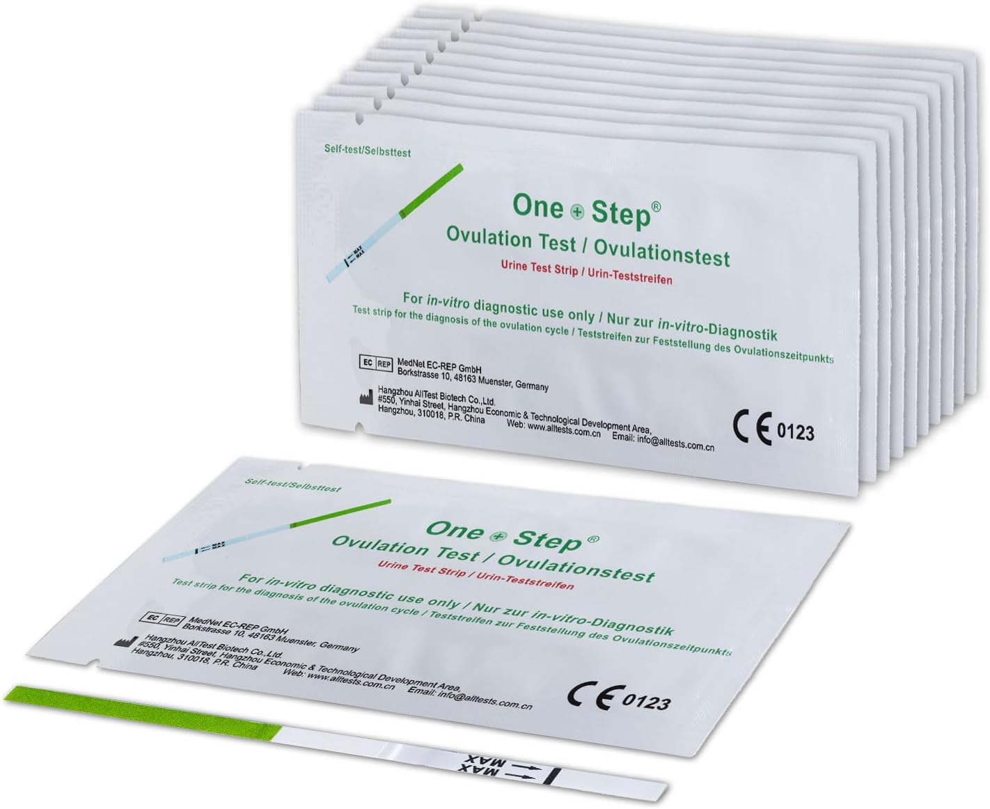 50 x One Step Ovulation Strips 20miu/ml Test Kit Sensitive Fertility Predictor Testing Sticks (Wide Width)