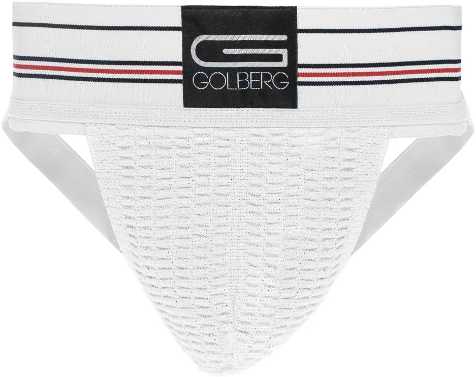 GOLBERG G Athletic Supporter - Waistband Contoured for Comfort - Active White Color - Multiple Sizes