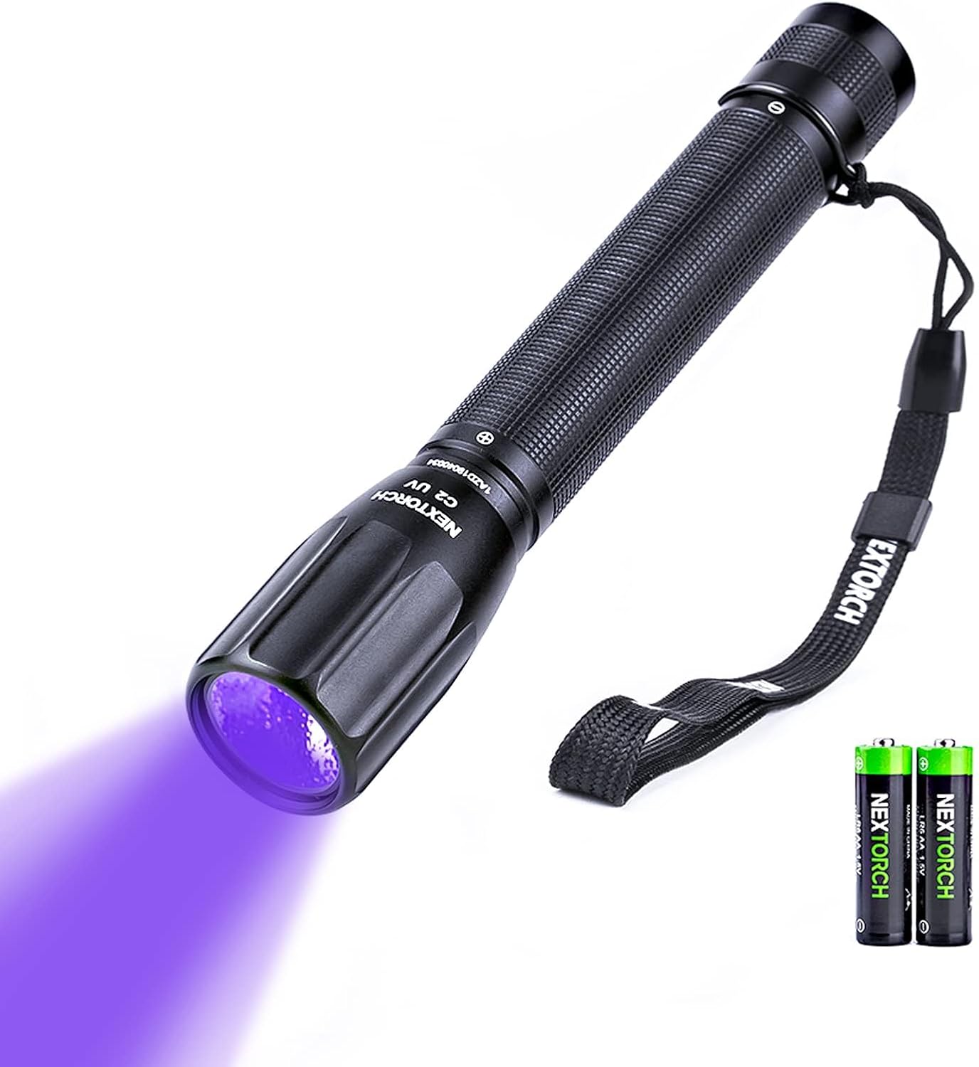 NEXTORCH 405nm uv Light UV Led Blacklight Flashlights Detector Ultraviolet Pocket-Size LED Torch for Pets Urine and Stains Find Stains on Carpet, Rugs 3D Printed Resin C2UV (405nm UV)